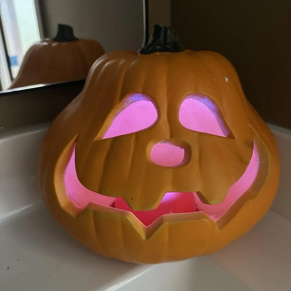 VTG Walmart Color Change Light Up Jack O Lantern Pumpkin Blow Mold 10
